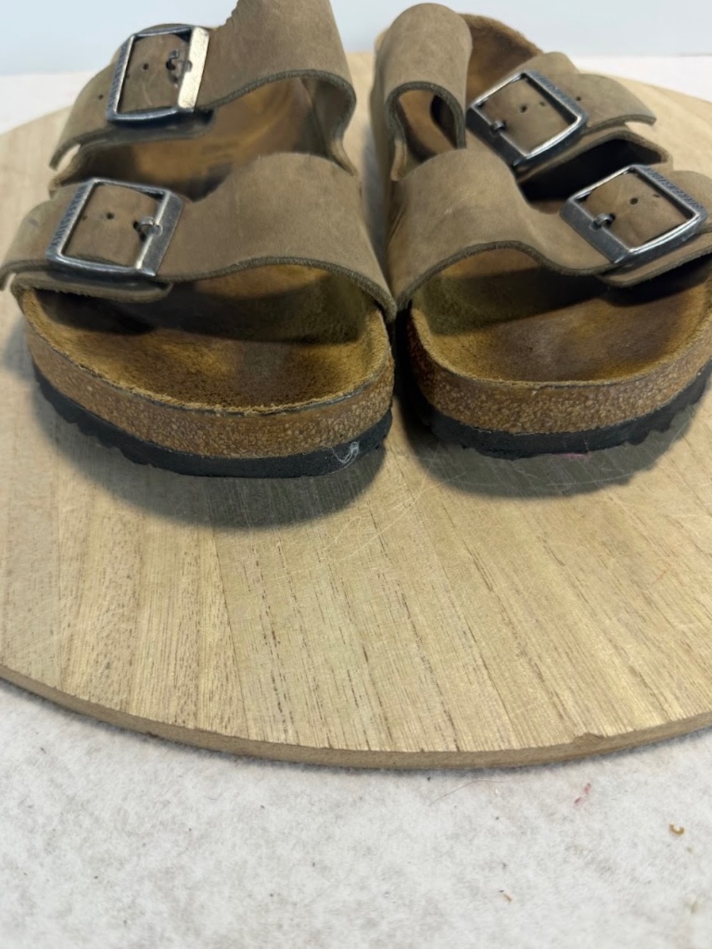 Birkenstock Arizona Taupe Suede Sandals EU 42 US Men 9-9.5 Narrow Fit - Picture 3 of 9